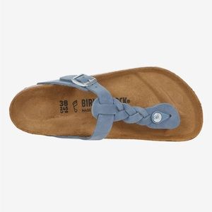 Birkenstock Gizeh Braided- oiled leather (dusty blue)